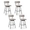 Set of 2 25-Inch Counter Height Upholstered Swivel Bar Stools - 18.5" x 20" x 35.5"